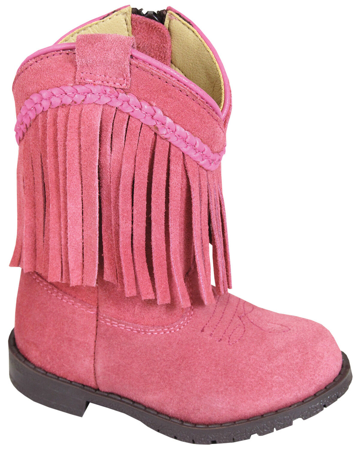 Smoky Mountain Toddler Girls' Hopalong Fringe Western Boots - Round Toe 