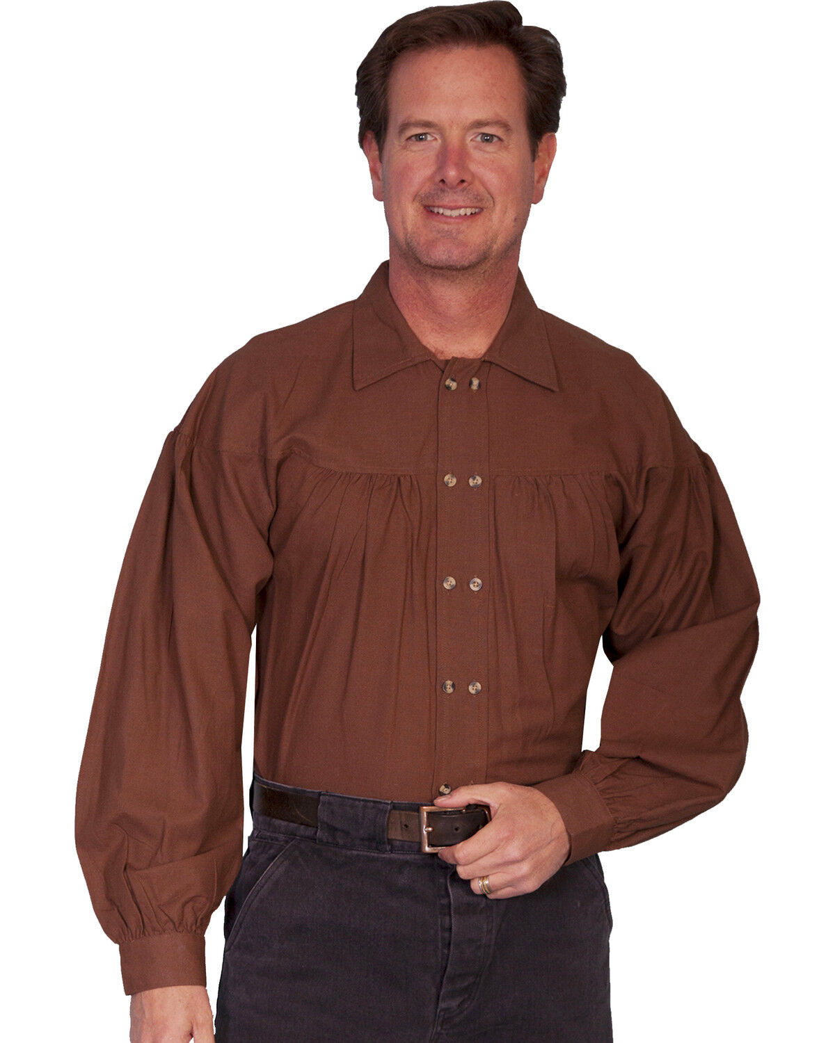Rangewear by Scully Old West Style Double Button Placket Shirt - Big & Tall 