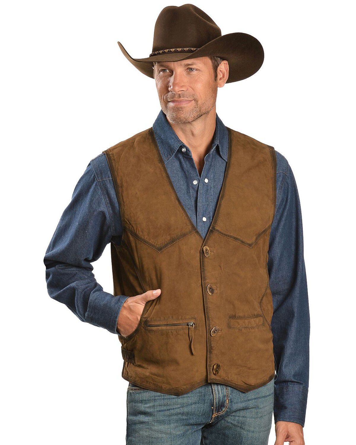 Scully Suede Leather Vest 