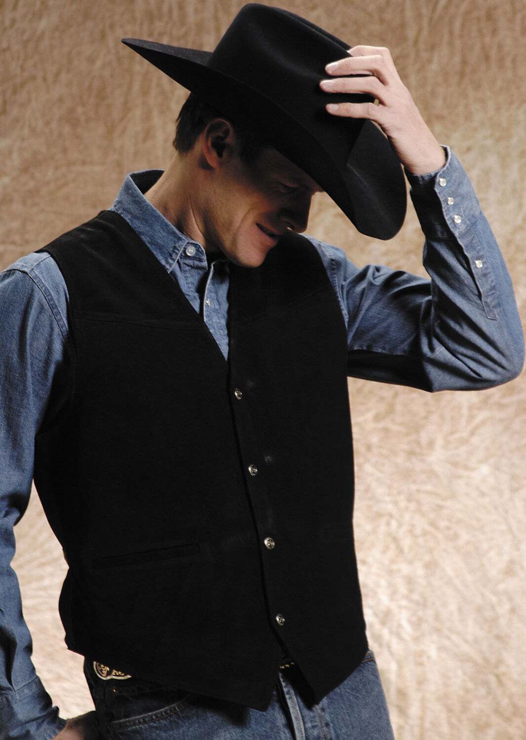 Roper Men's Suede Leather Vest 