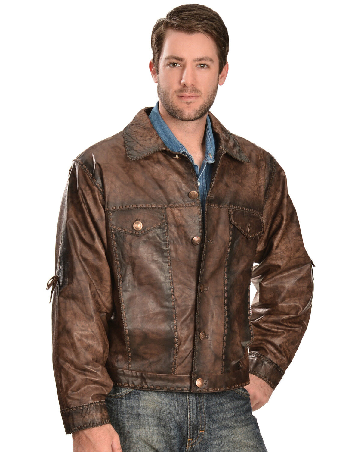 Kobler Leather Men's Rusty Leather Jacket 