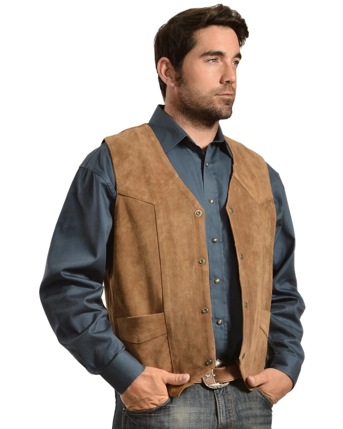 Liberty Wear Men's Suede Western Vest 