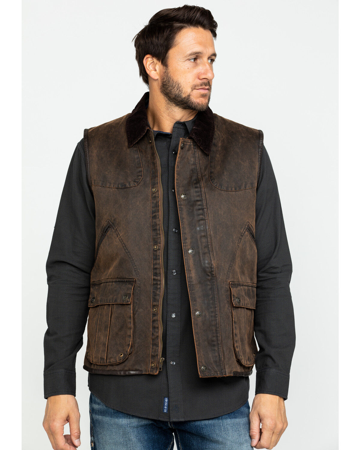 Cripple Creek Men's Enzyme Washed Cotton Concealed Carry Vest 