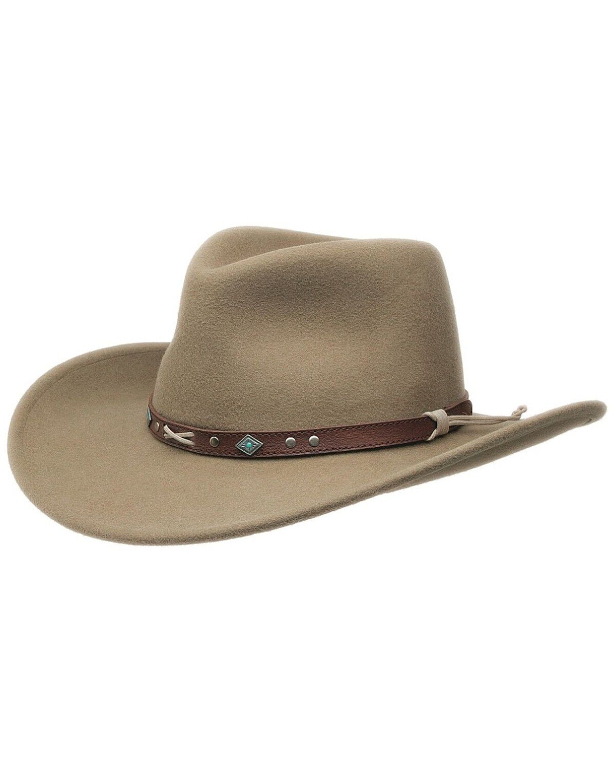 Black Creek Men's Putty Crushable Felt Western Fashion Hat 