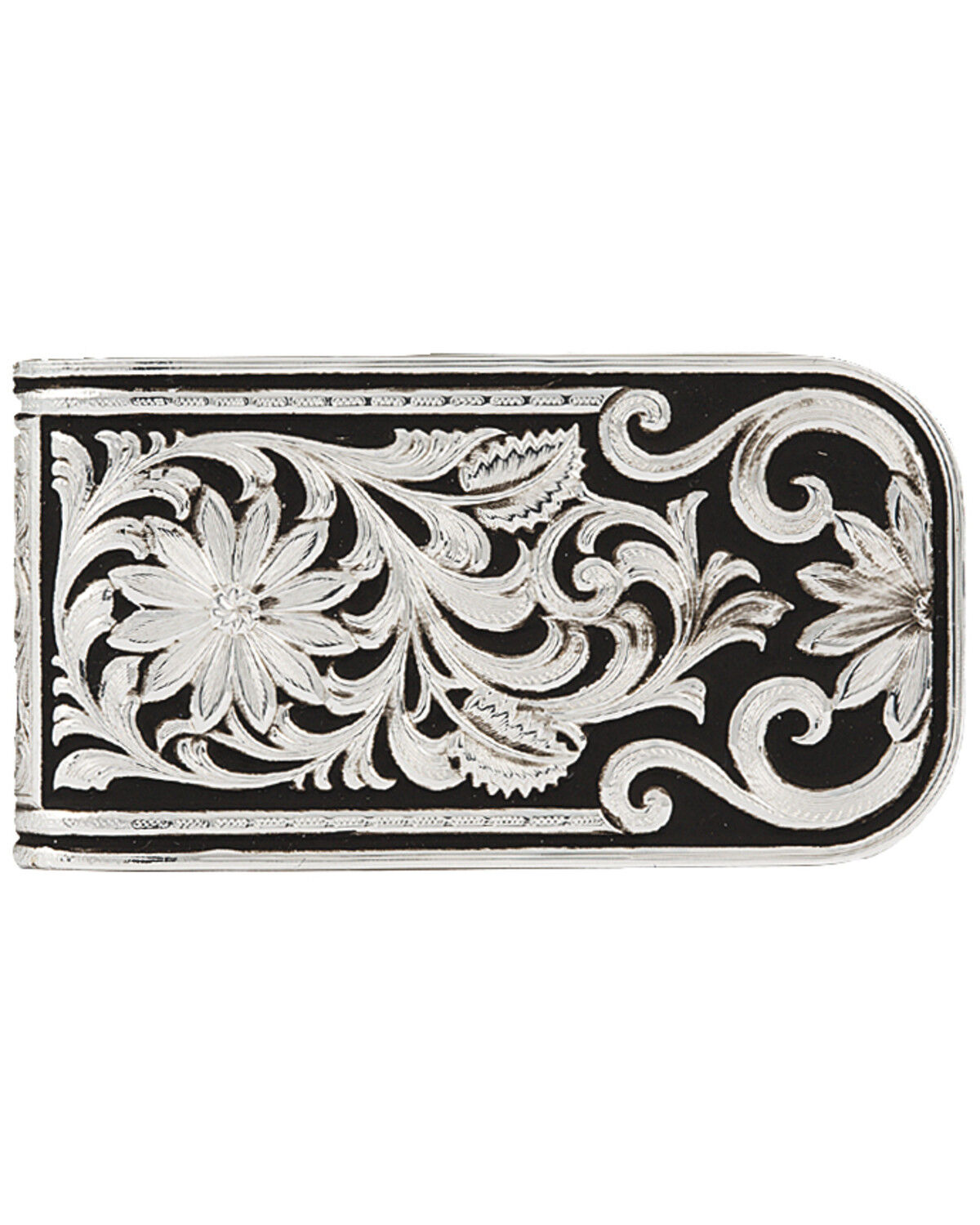 Montana Silversmiths Men's LeatherCut Bitterroot Money Clip 
