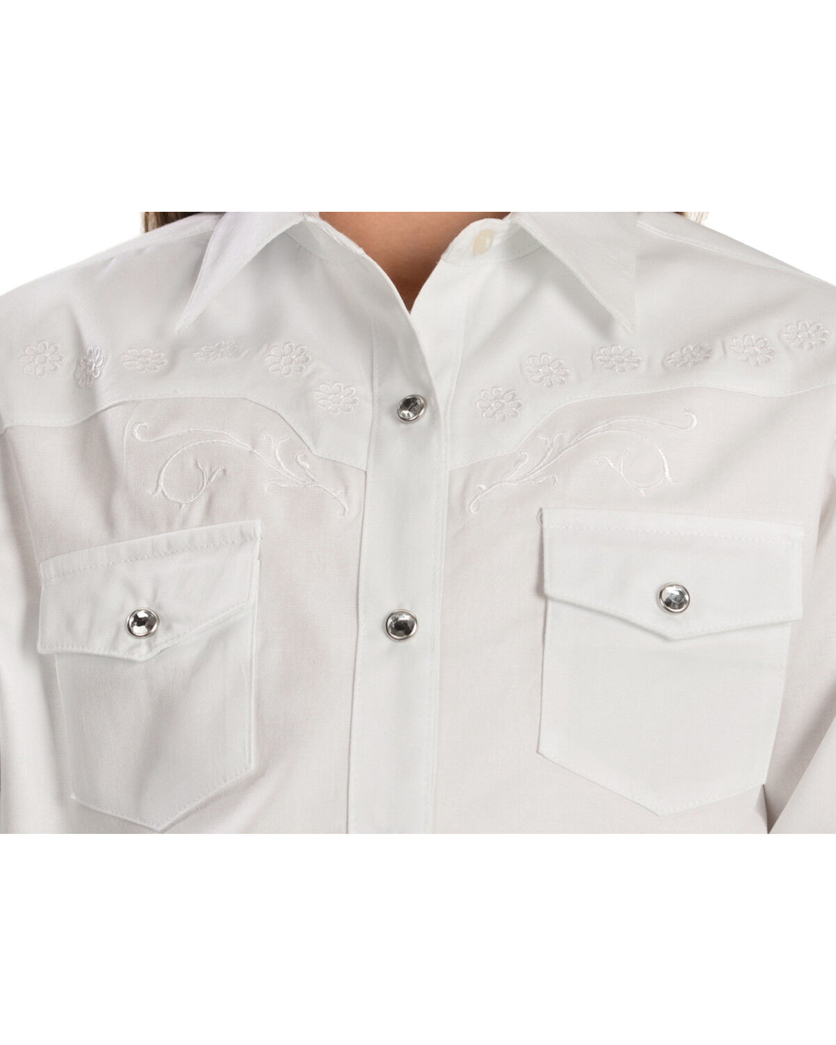 Wrangler Girls' Tonal Yoke Embellished Shirt