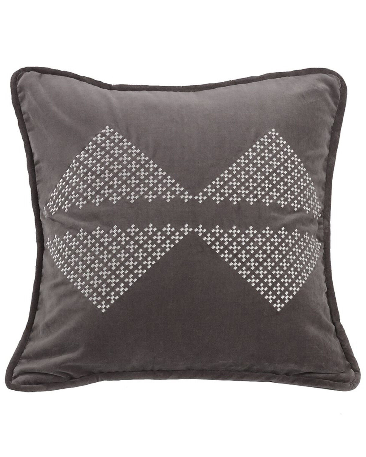 HiEnd Accents Embroidered Diamond Accent Pillow 