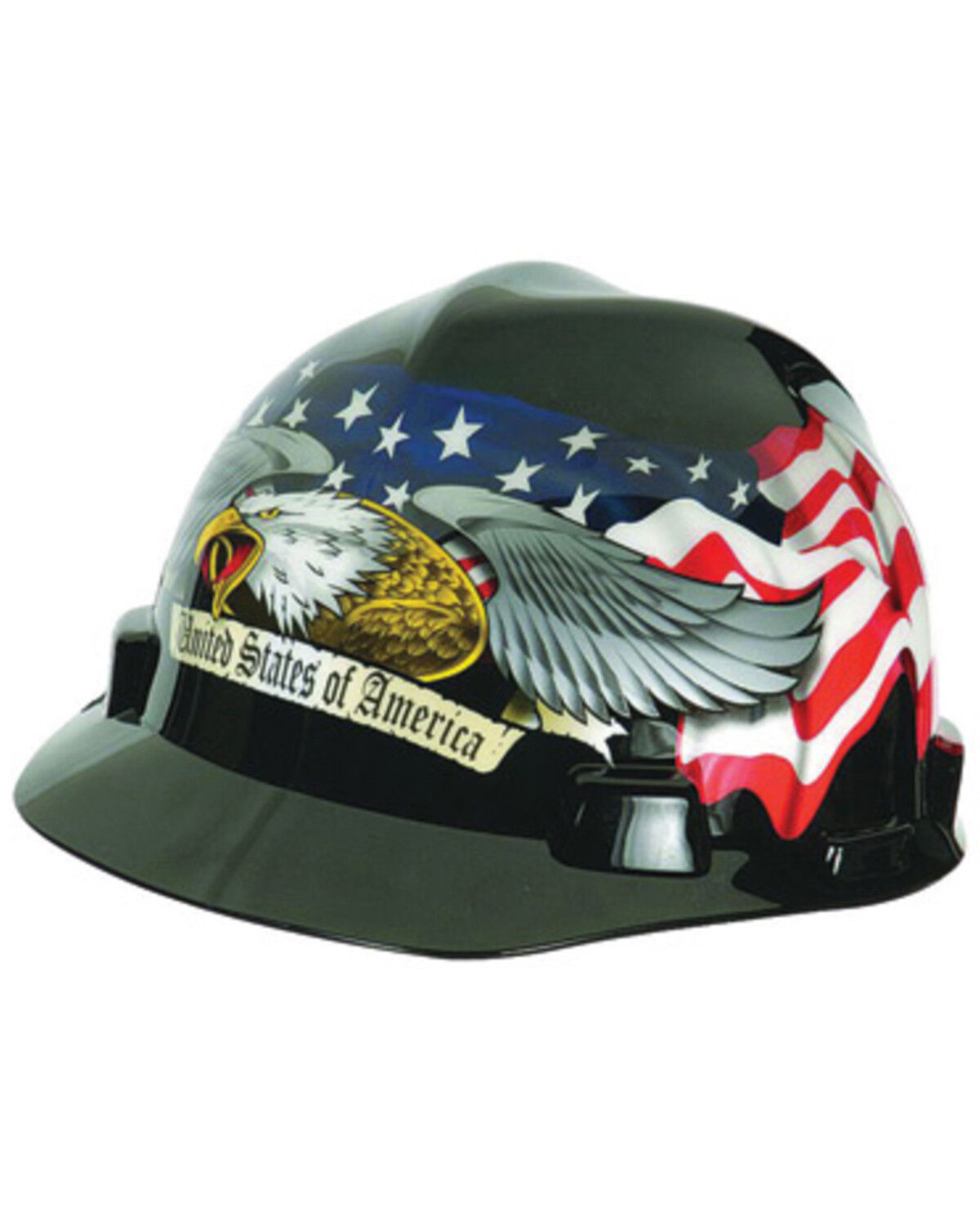 MSA Men's American Eagle Flag Cap Style Work Hard Hat 