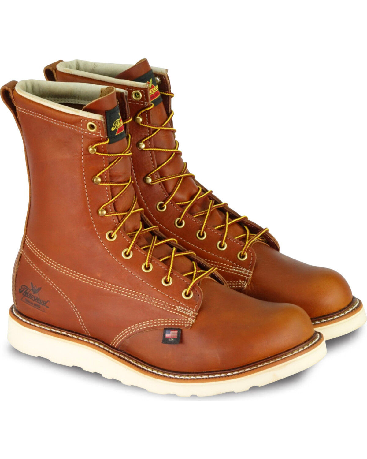 Thorogood Men's 8" American Heritage Wedge Sole Boot - Soft Toe 