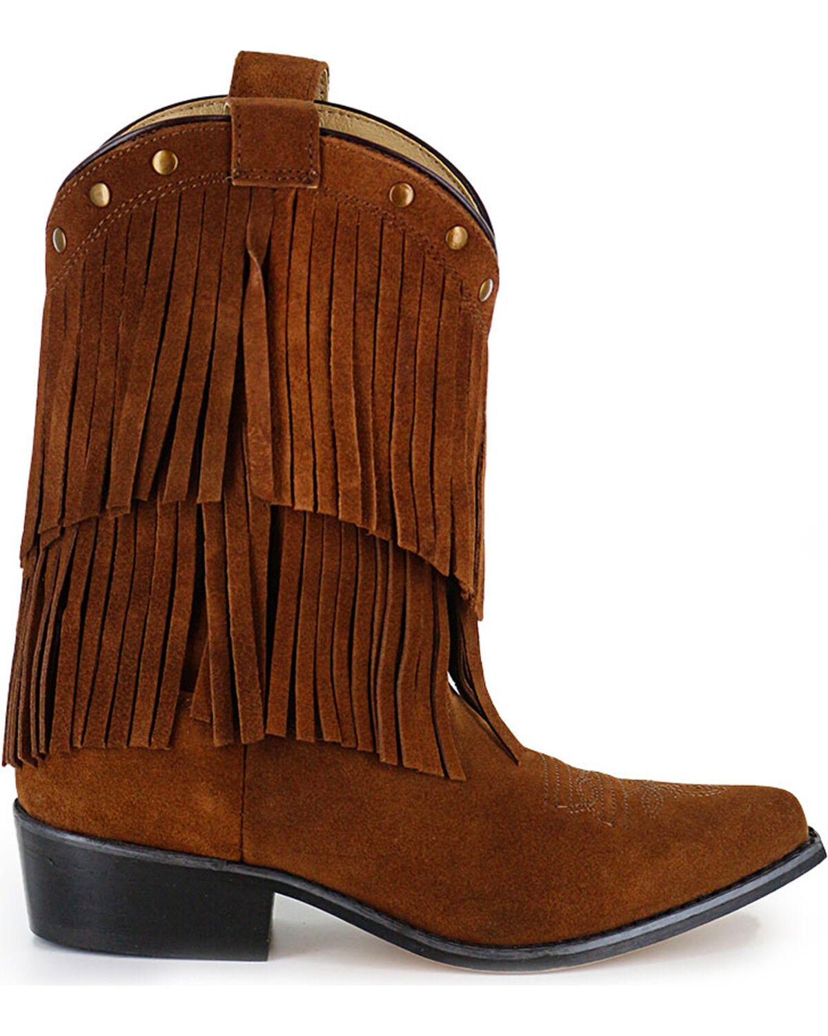 Shyanne Girls' Double-Fringe Western Boots - Snip Toe