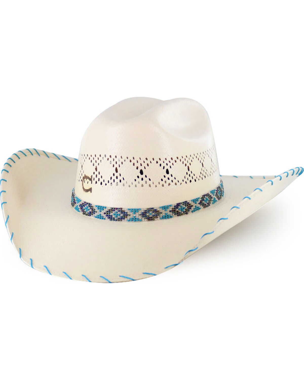 Charlie 1 Horse Girls' Straw Cowboy Hat 