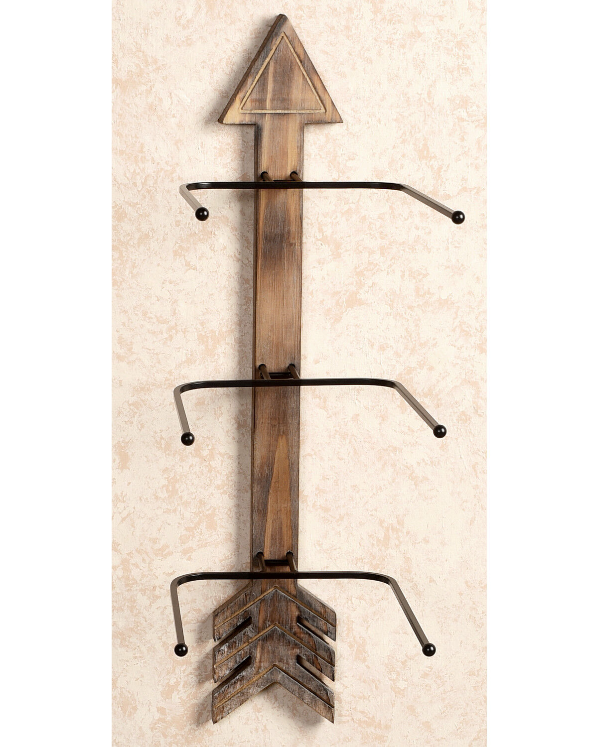 BB Ranch? Arrow Wood And Metal Hat Rack 
