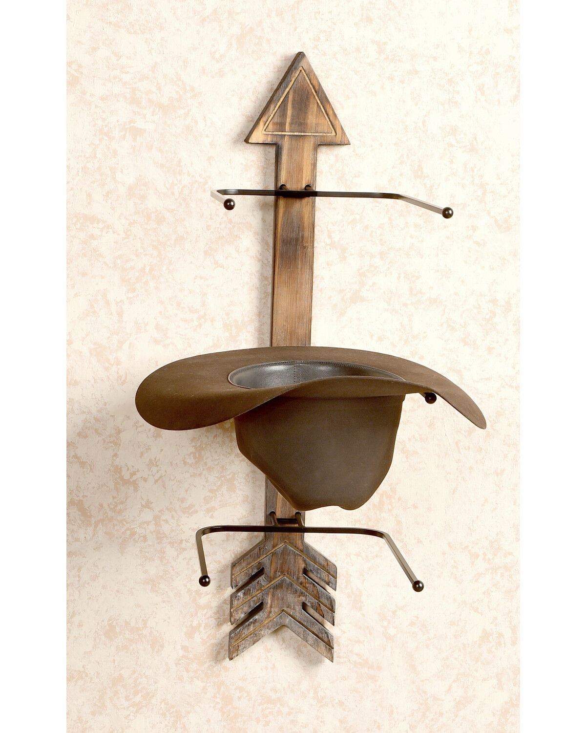 BB Ranch? Arrow Wood And Metal Hat Rack