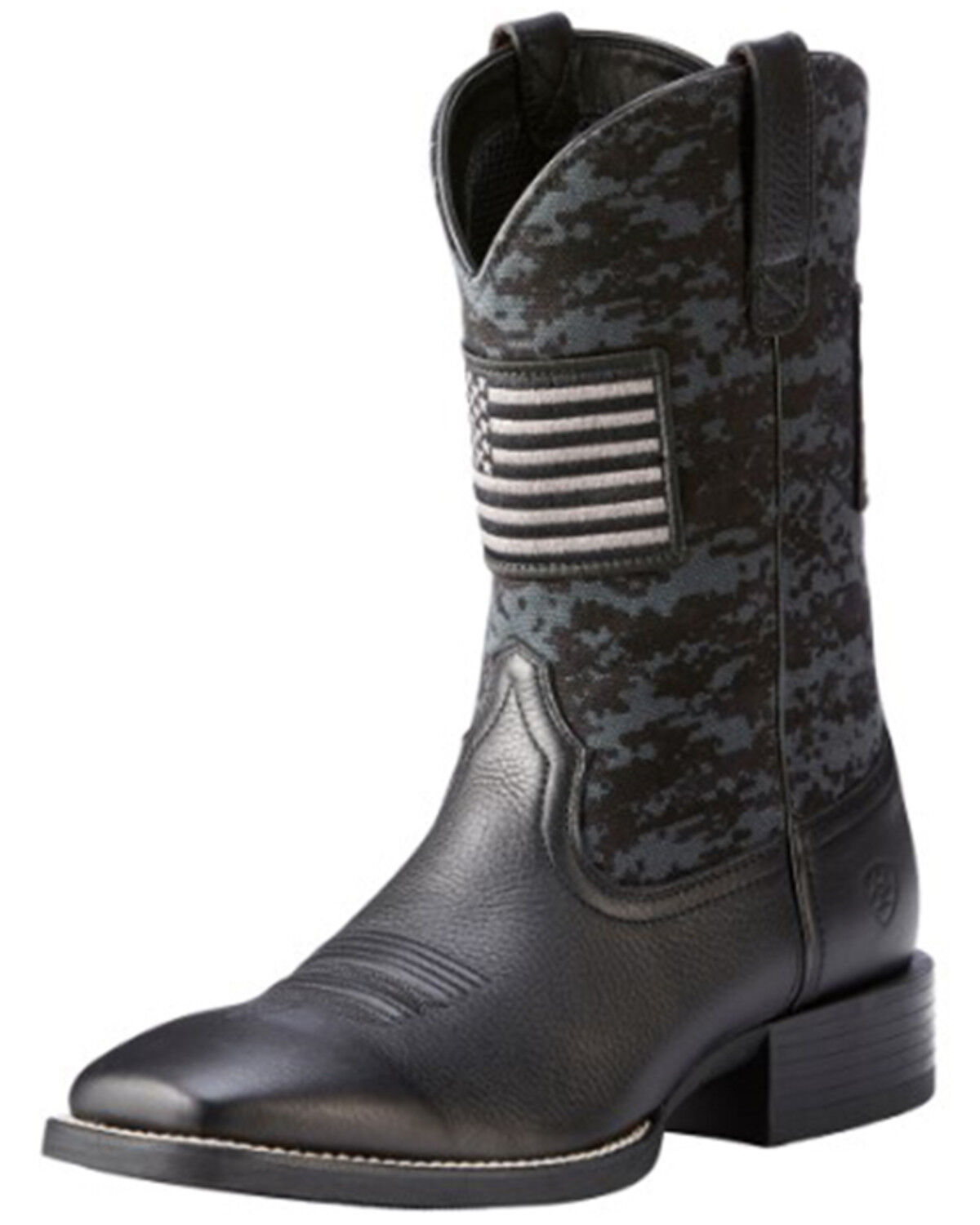 Ariat Men's Camo Sport Patriot Western Performance Boots - Broad Square Toe 