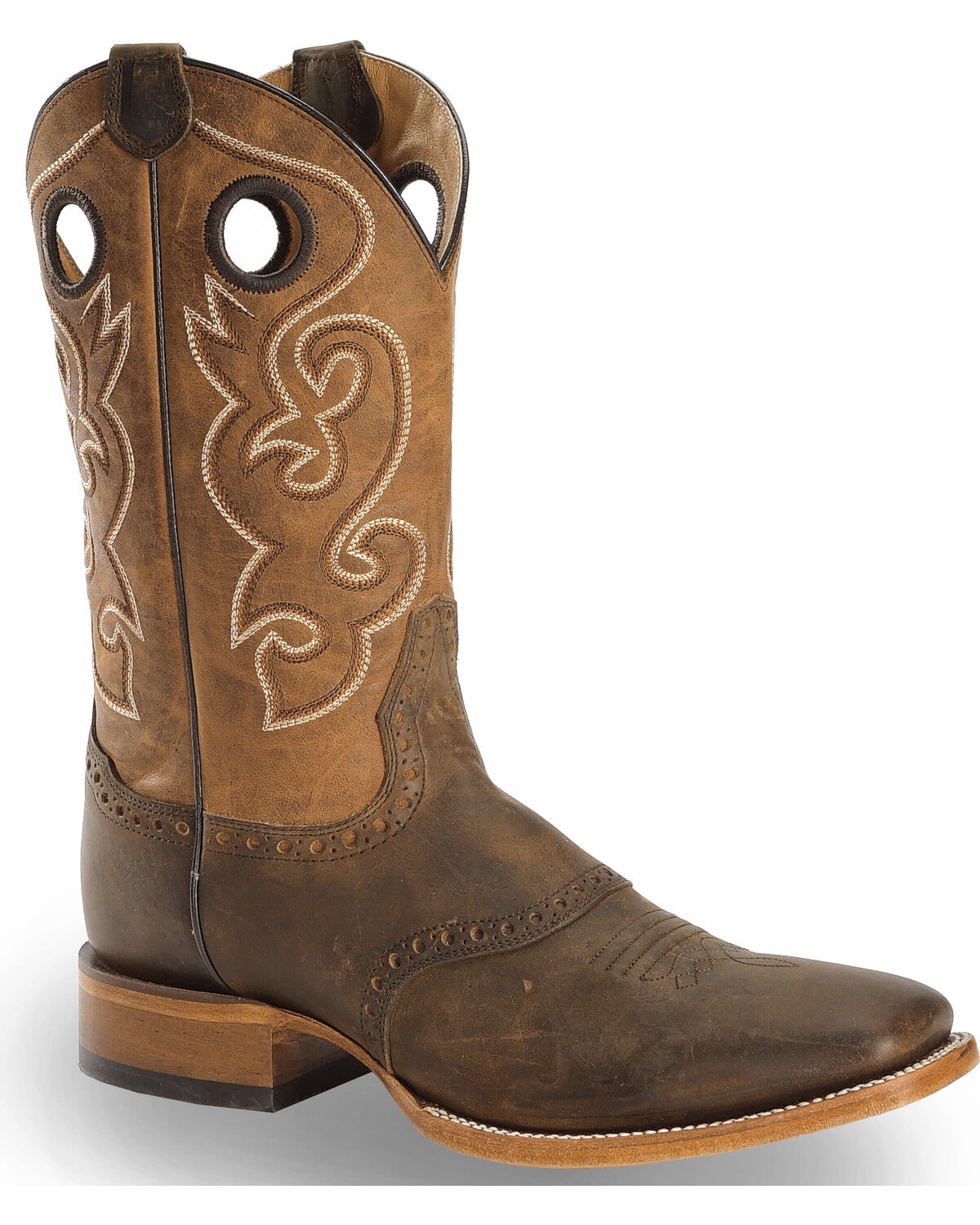 Cody James Men's Saddle Vamp Western Boots - Broad Square Toe 