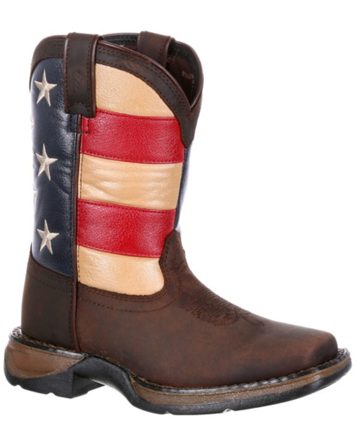 Durango Girls' Lil Rebel Big Kids' Flag Western Boots - Broad Square Toe 