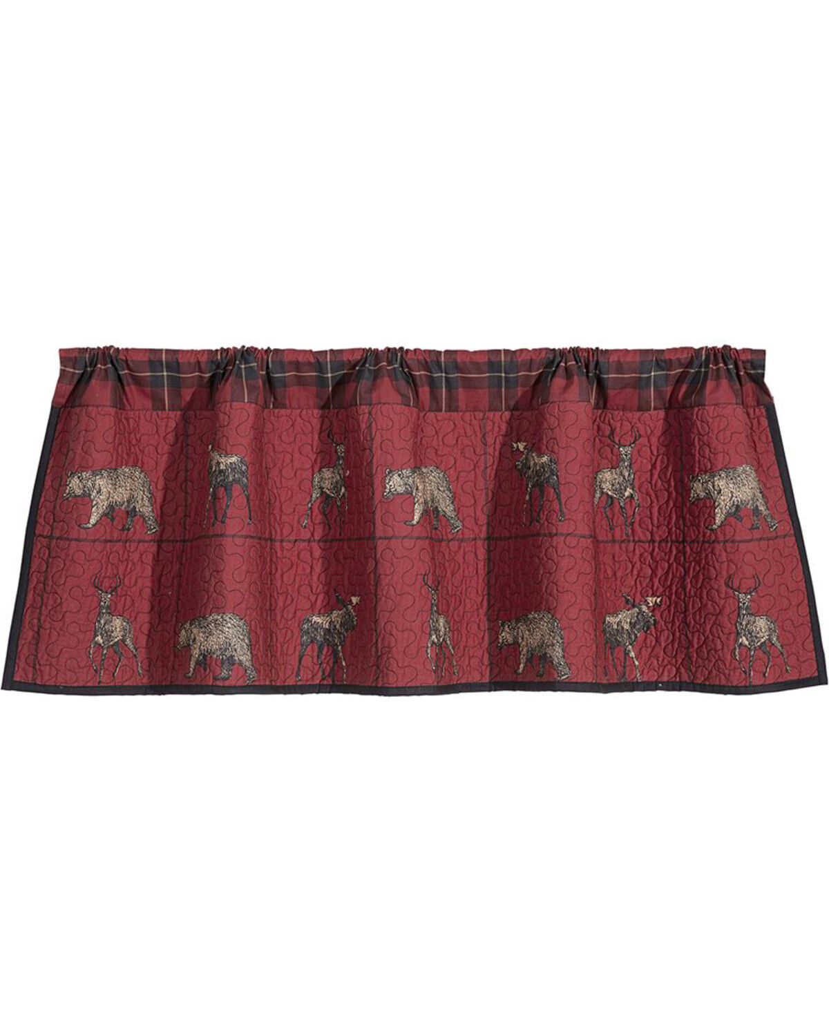 HiEnd Accents Quilted Woodland Plaid Valance 