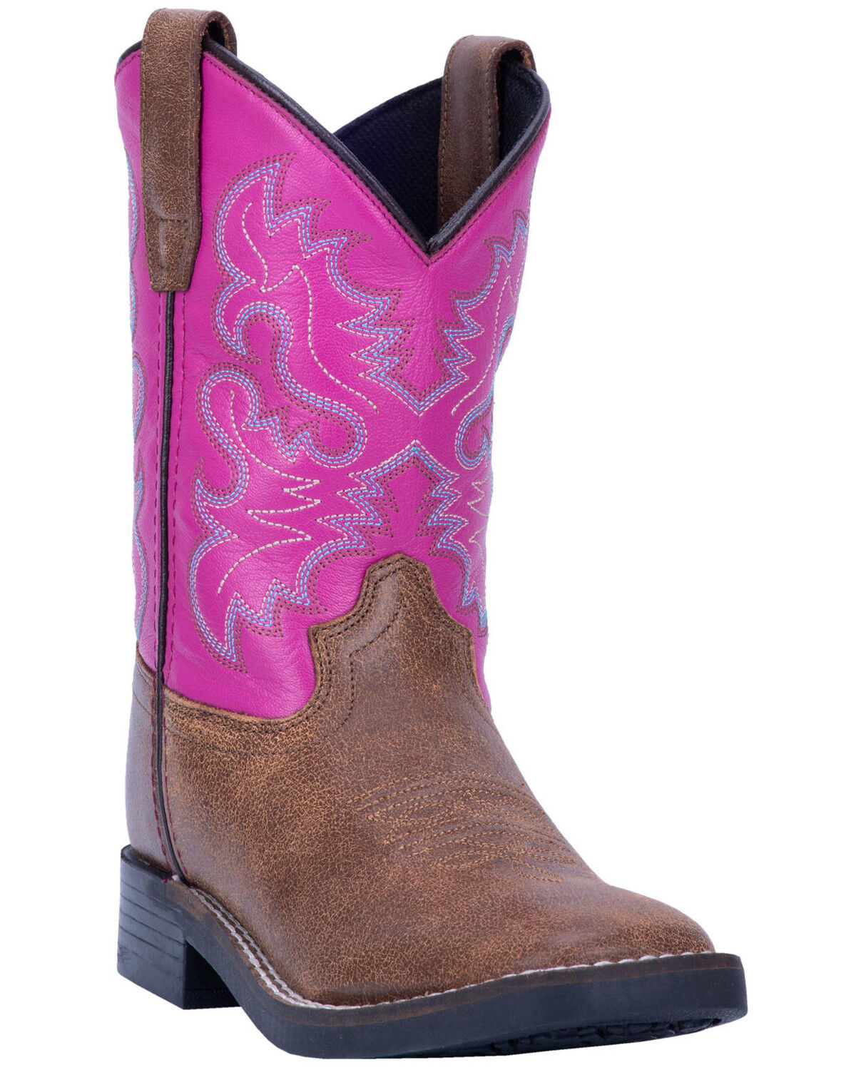 Dan Post Girls' 9" Punky Western Boots - Broad Square Toe 