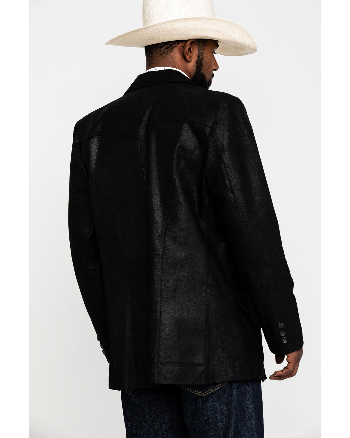 Cody James Men's Black Suede Blazer Jacket