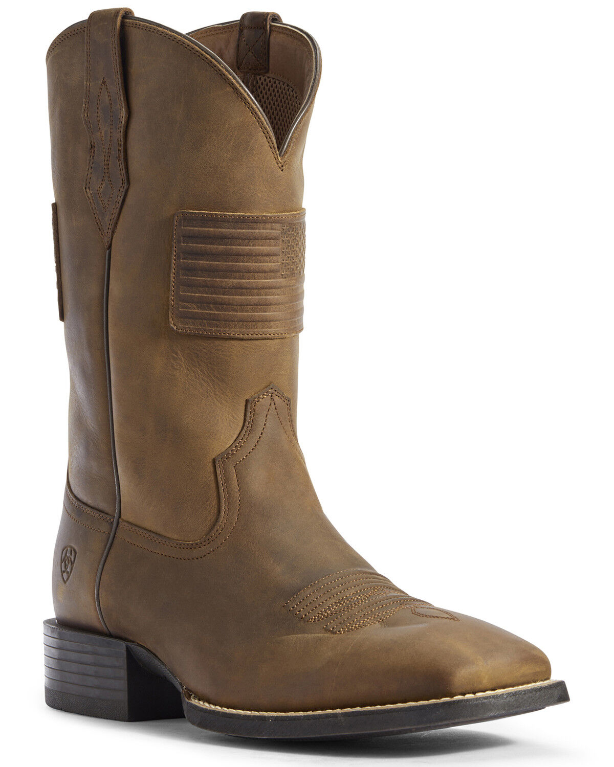 Ariat Men's Sport Patriot II American Flag Western Performance Boots - Broad Square Toe 