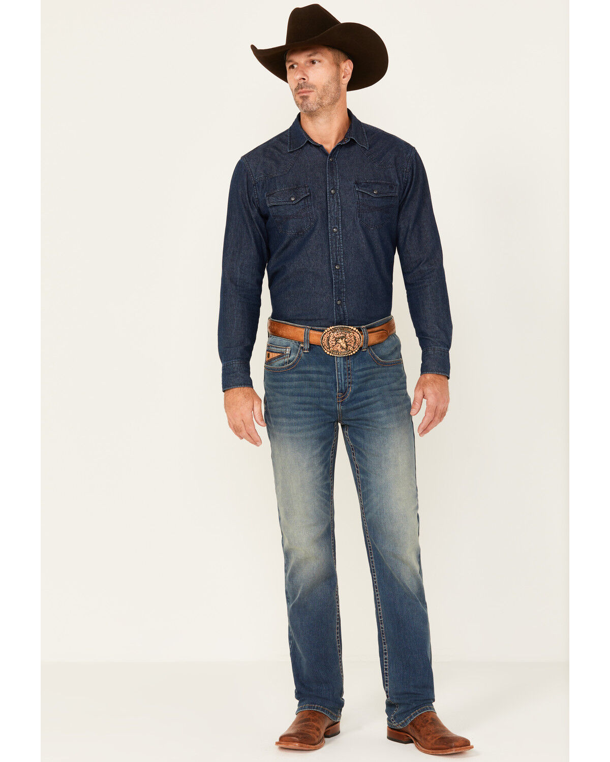 RANK 45? Men's Sidewinder Wash Ambush Slim Straight Performance 4-Way Stretch Denim Jeans 