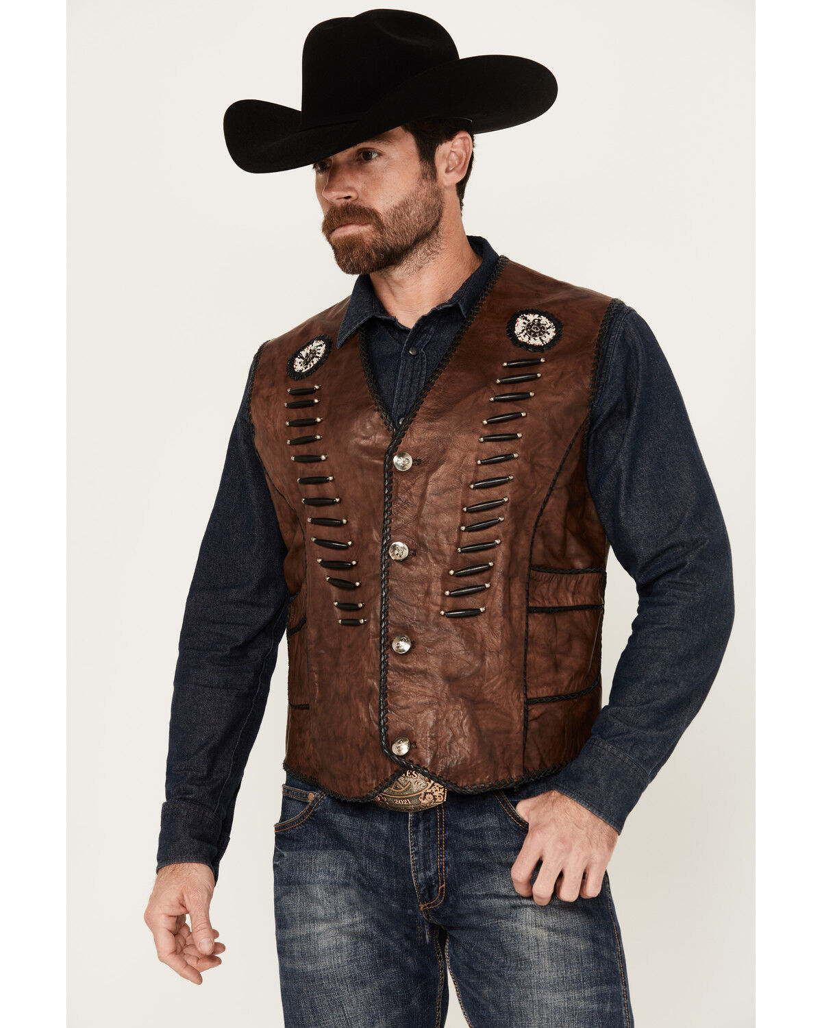Kobler Leather Men's Lacing Zapata Vest 