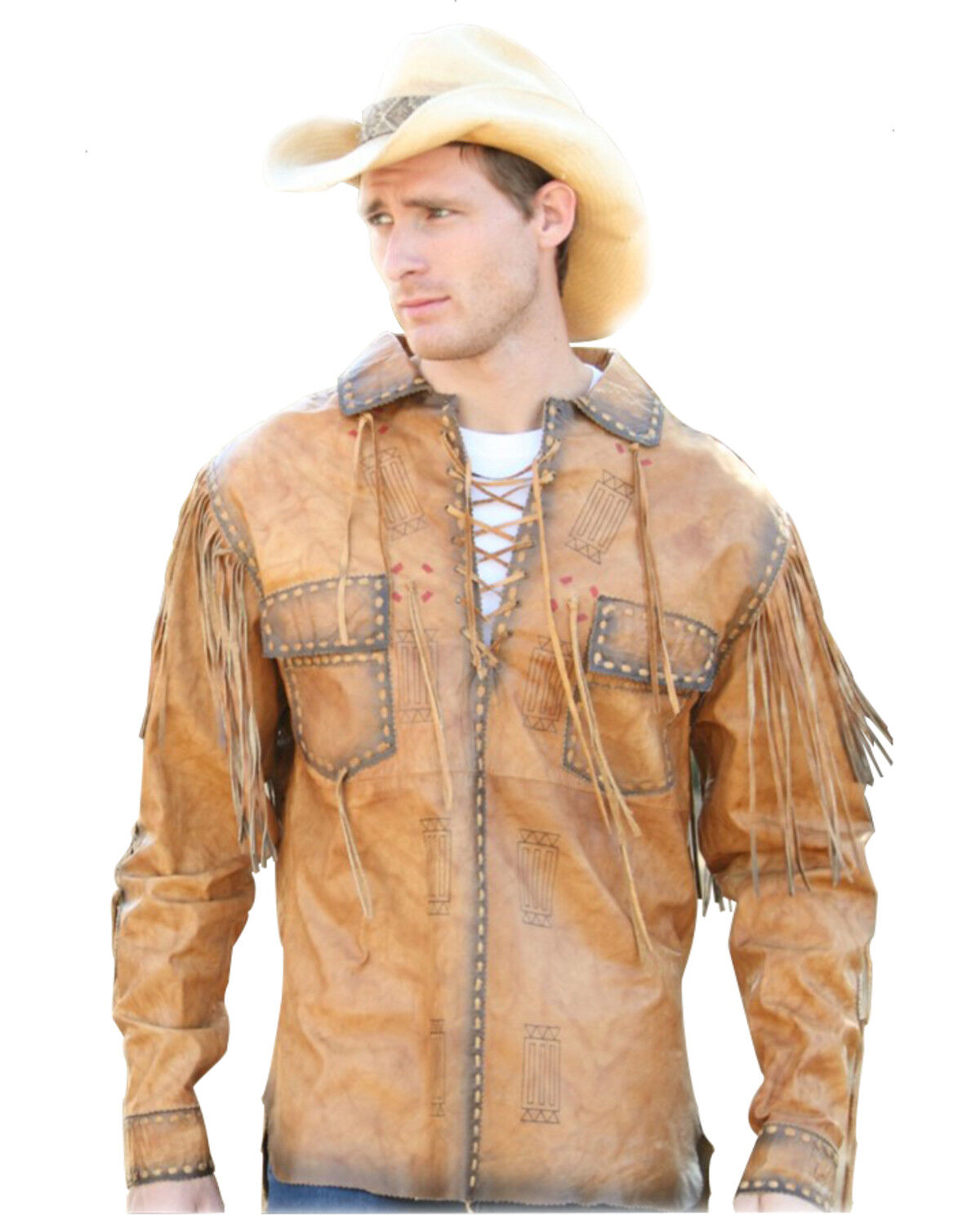 Kobler Leather Men's Cow Antique Leather Overshirt 