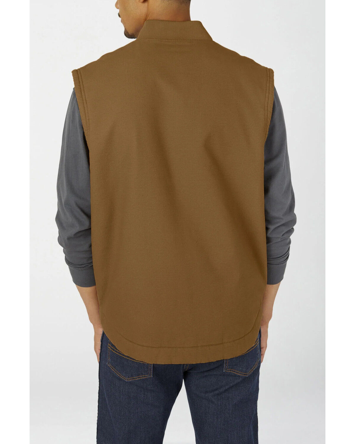 Dickies Men's Rinsed Brown Brushed Sherpa Duck Work Vest