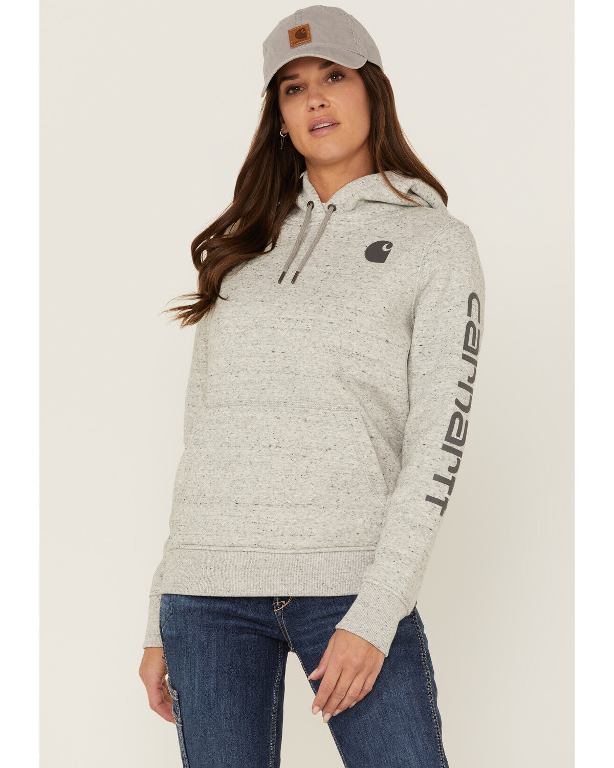 Carhartt Women's Clarksburg Sleeve Logo Hooded Sweatshirt 