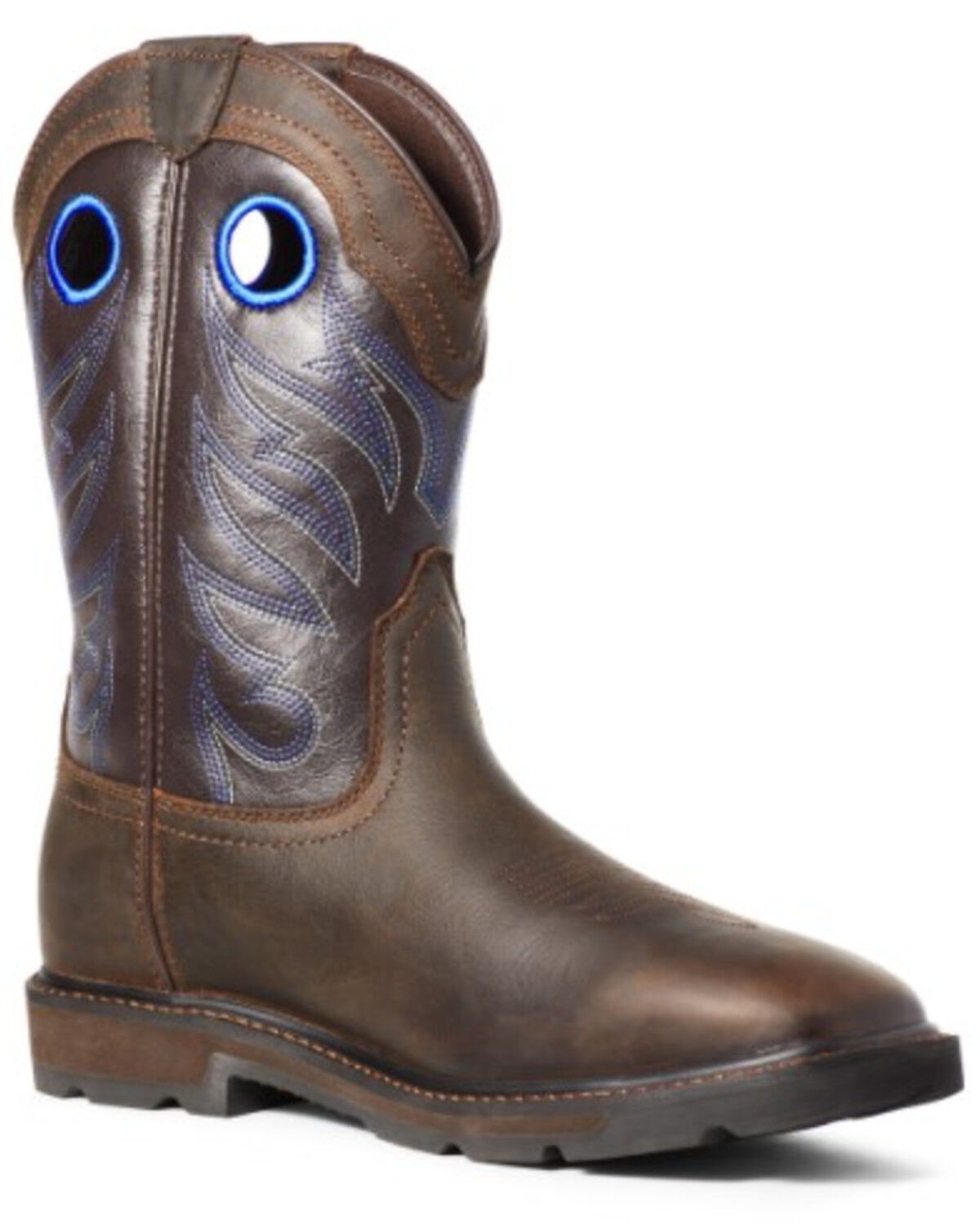 Ariat Men's Brown Groundwork Western Work Boots - Soft Toe 