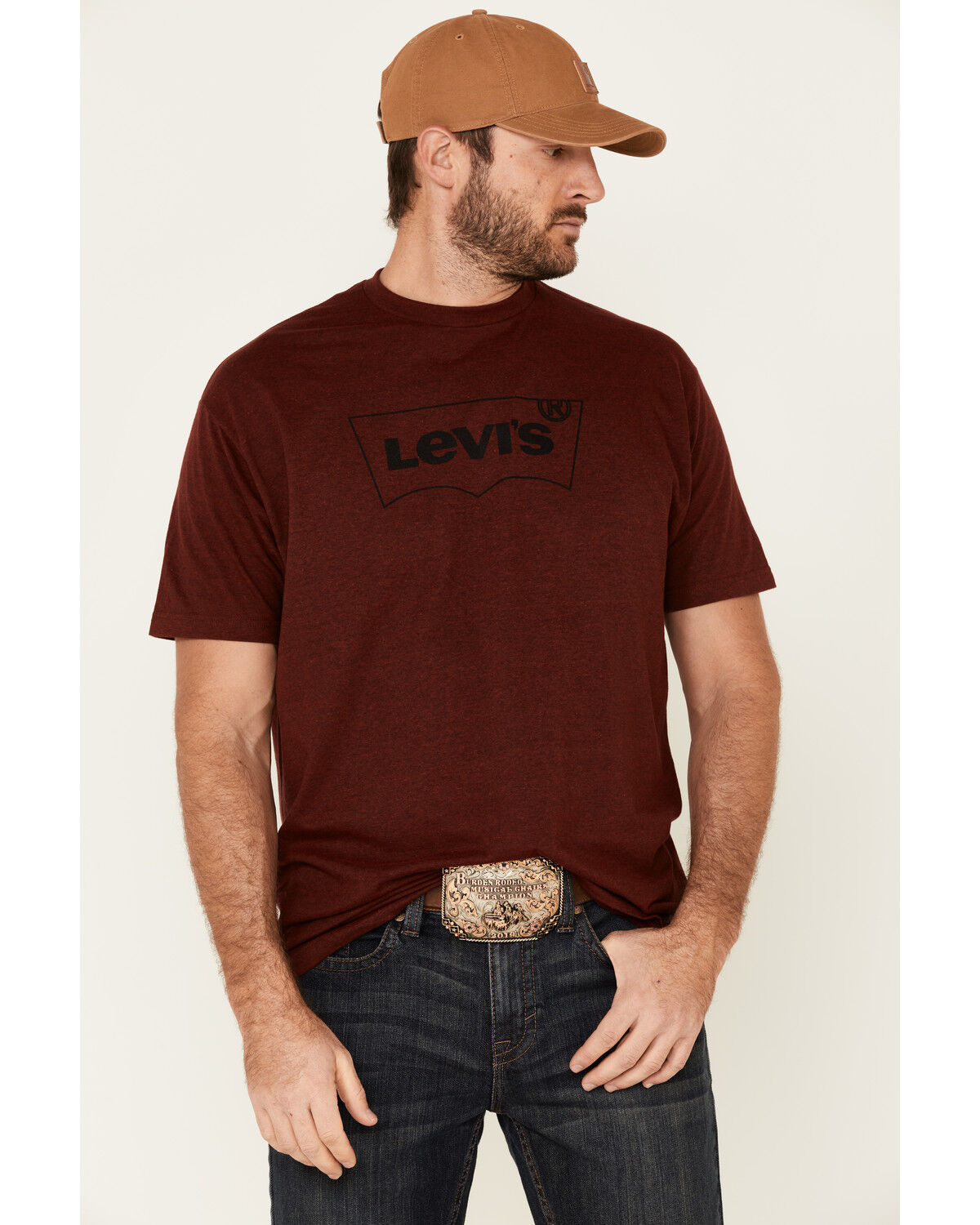 Levi's Men's Crimson Batwing Logo Graphic T-Shirt 