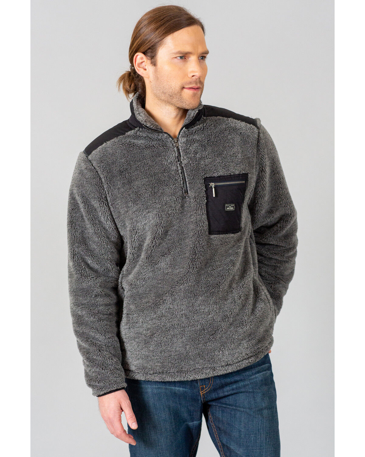 Kimes Ranch Men's Whiskey Fleece 1/4 Zip Pullover 