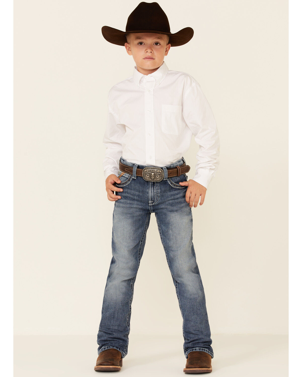 Ariat Boys' B4 Coltrane Durango Relaxed Bootcut Jeans 