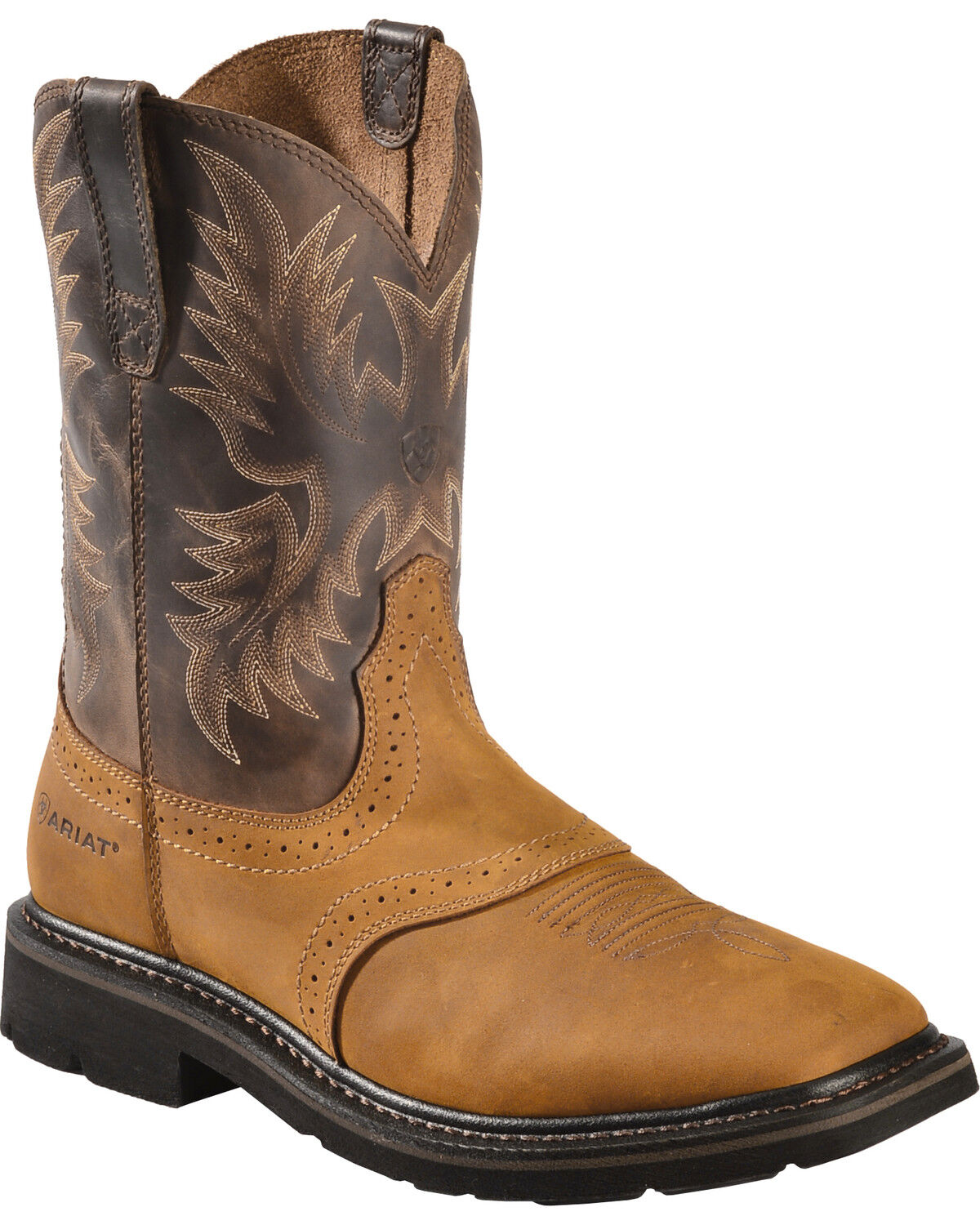 Ariat Men's 10" Sierra Pull-On Western Work Boots - Square Toe 