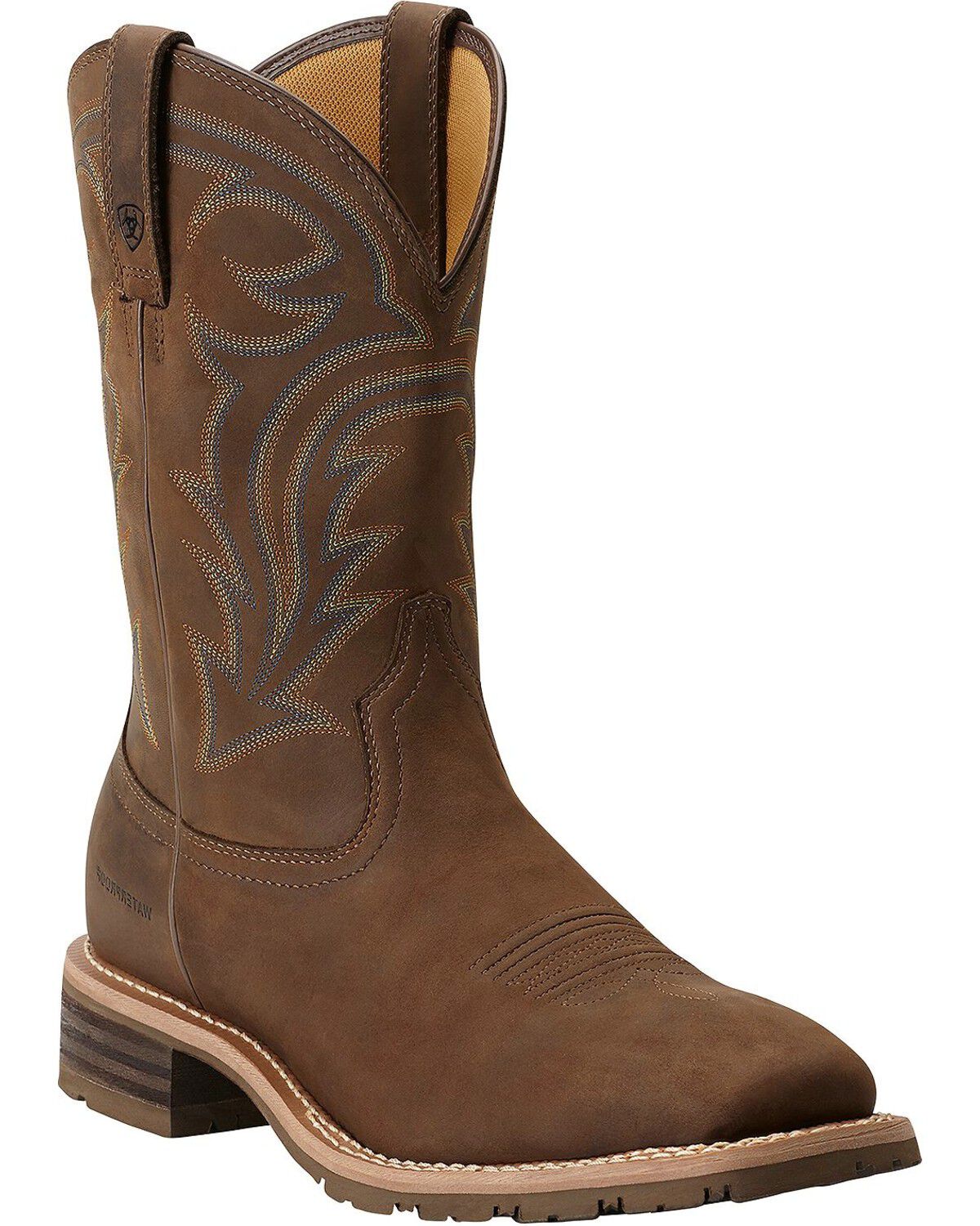 Ariat Hybrid Rancher Waterproof Pull On Work Boots - Square Toe 