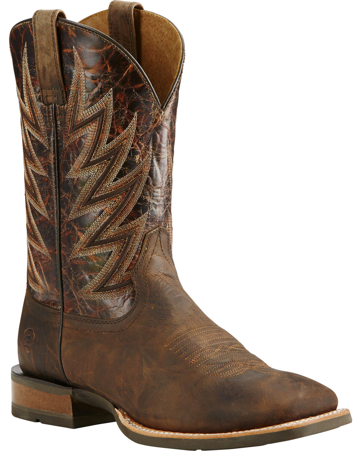 Ariat Men's Challenger Branding Iron Western Performance Boots - Broad Square Toe 