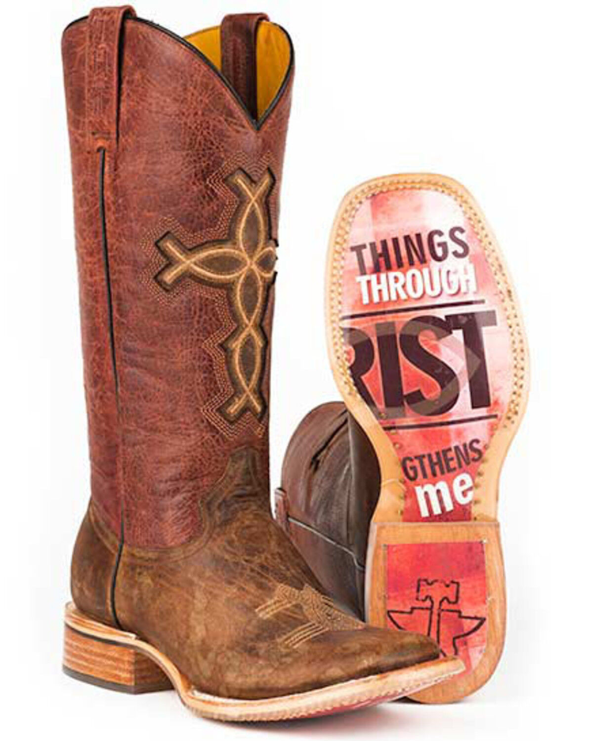 Tin Haul I Believe Cowgirl Boots - Square Toe 