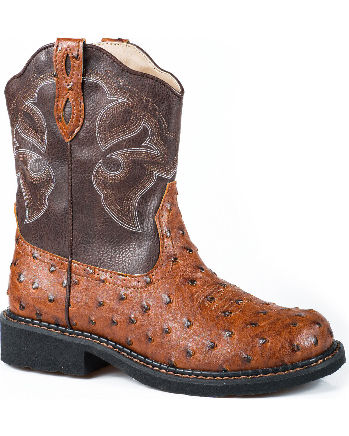 Roper Women's Ostrich Print Western Boots - Round Toe 